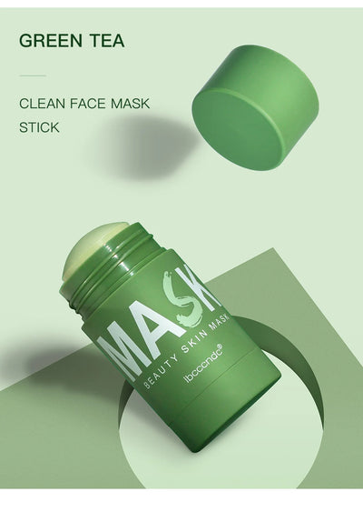 Face Clean Mask Green Tea Cleansing Stick Mask Shrink pores Deep Blackhead Remover facial Cleansing Moisturizing Mask 40g - Smarsty
