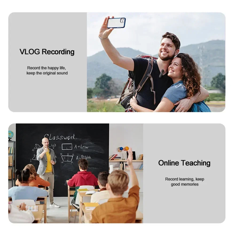 Portable Wireless Lavalier Microphone for Clear Live Streaming - Smarsty