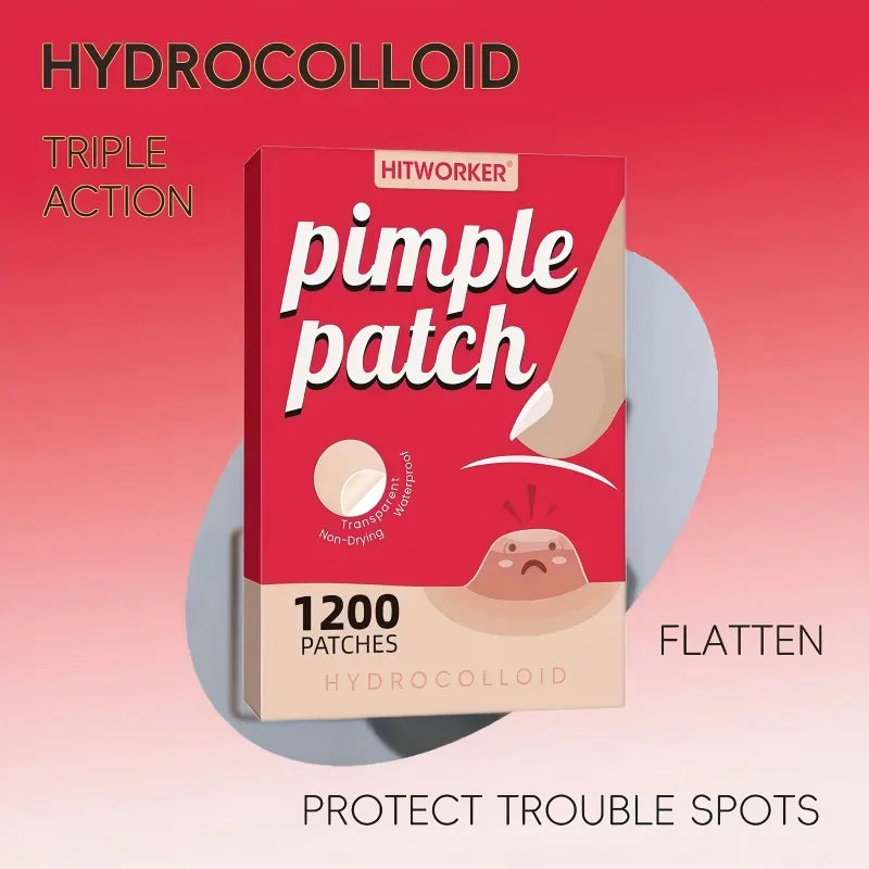 1200 pieces/set of hydrogel patches for acne coverage, suitable for both men and women, suitable for all skin types - Smarsty