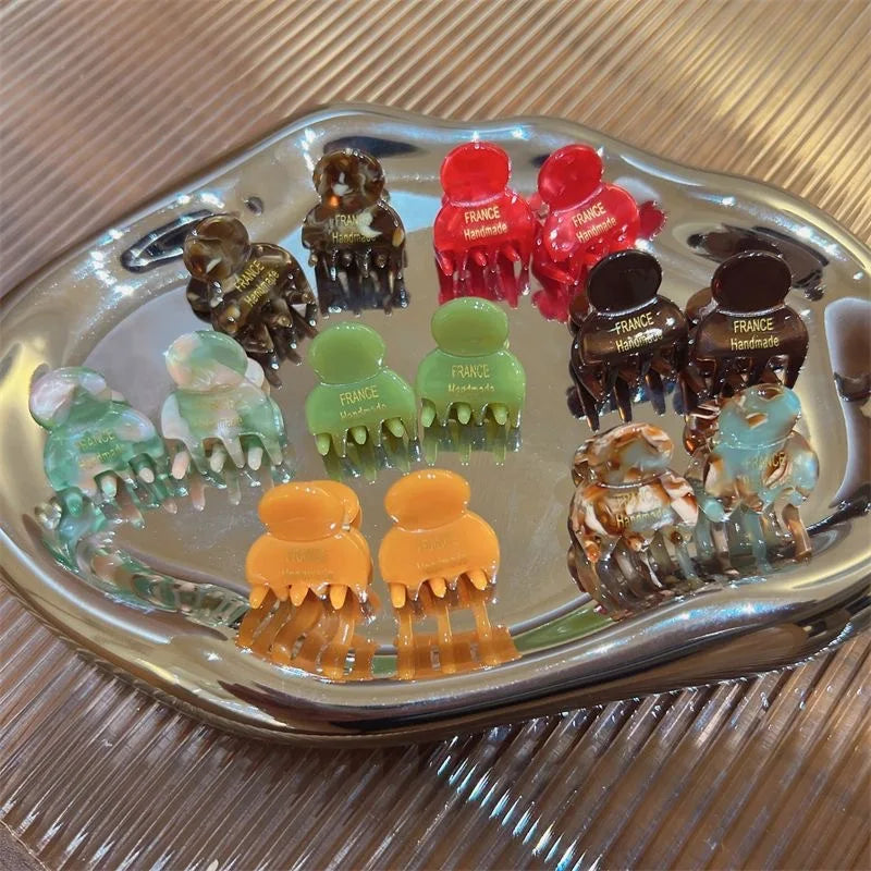 Mini Acetate Hair Claw Clips For Girls Cute Lightweight Grip - Smarsty