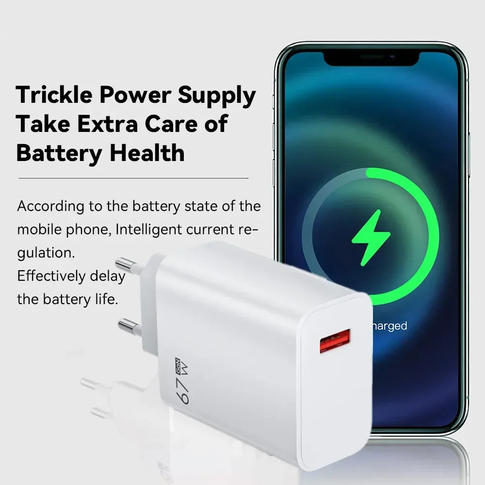 67W USB C Fast Charger With Cable For Android Phones - Smarsty