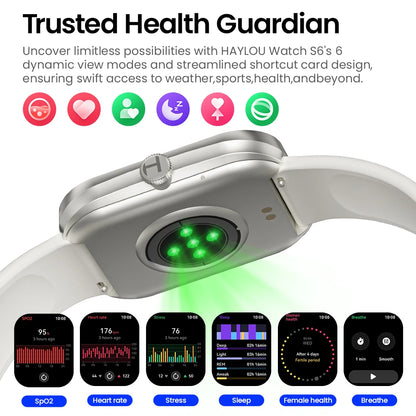 Haylou S6 Voice Calling Smart Watch for Health Monitoring - Smarsty