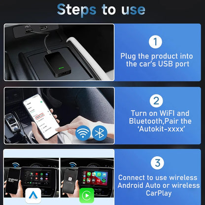 Wireless CarPlay Android Auto Box 4 In 1 Car Adapter - Smarsty