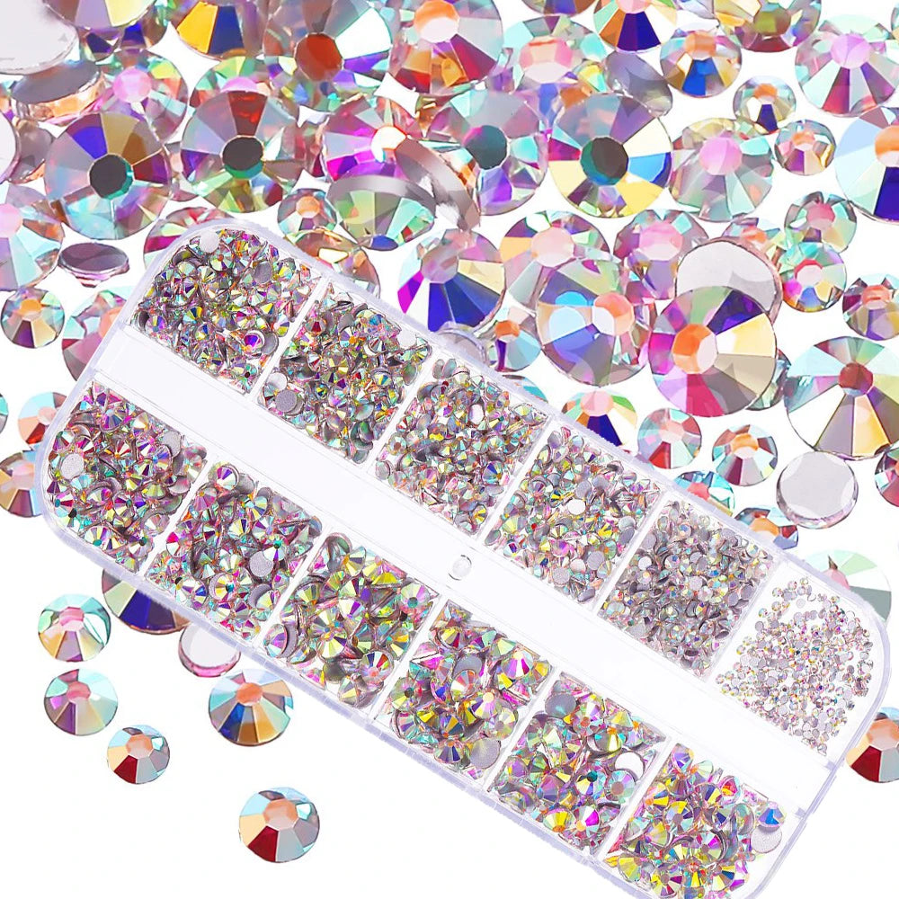 Mixed Nail Rhinestones with Shiny Clear Colors for Stunning Nail Art - Smarsty