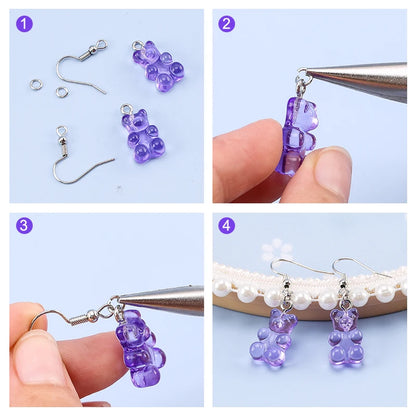 300Pc Hypoallergenic Earring Hooks Kit With Clear Backs - Smarsty
