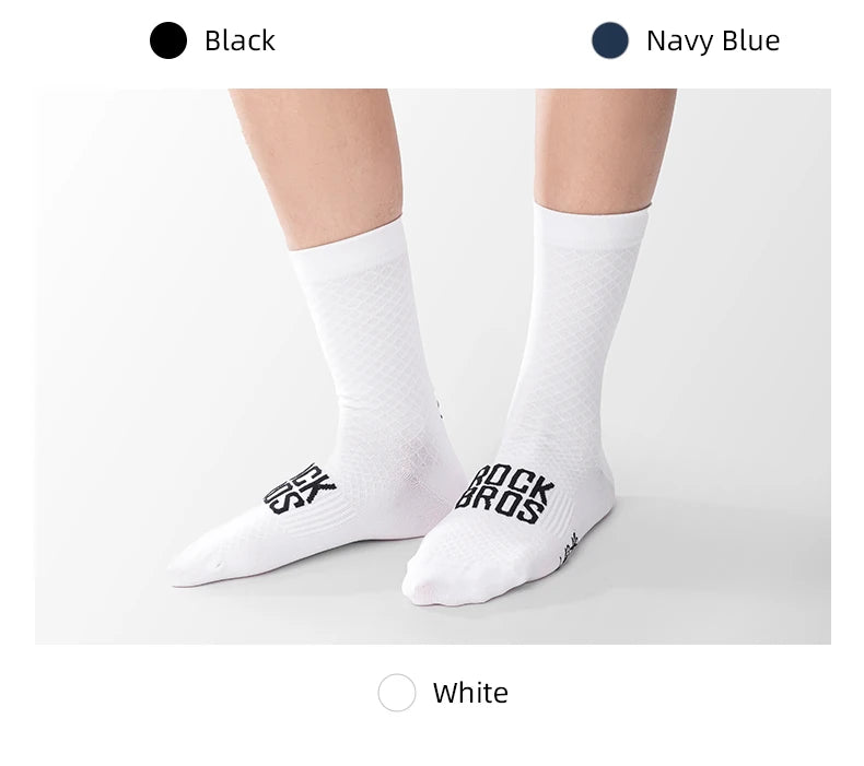 ROCKBROS Cycling Socks Soothing Sport Socks Shock Absorbing Bike Socks Breathable Fabric High Elastic Outdoor Socks A pair - Smarsty