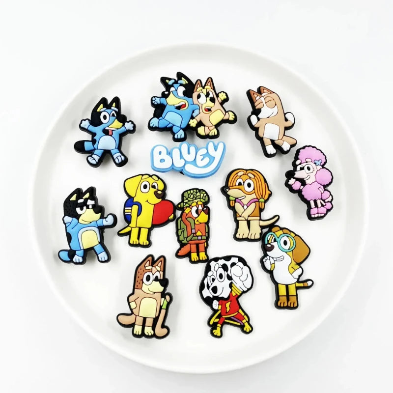 New Jibbitz Bluey Collection Shoe Charms For Clogs Diy Decorations Accessories Sandals Decorate Boy Girls Birthday Gifts - Smarsty