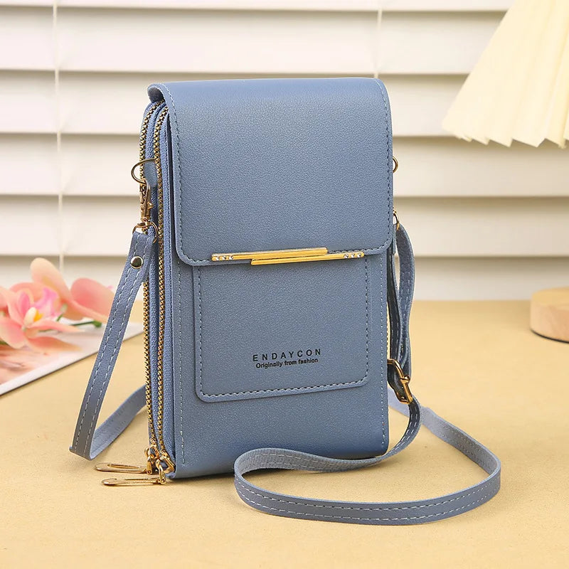 Crossbody Phone Bag With Touch Screen Lock Card Holder - Smarsty