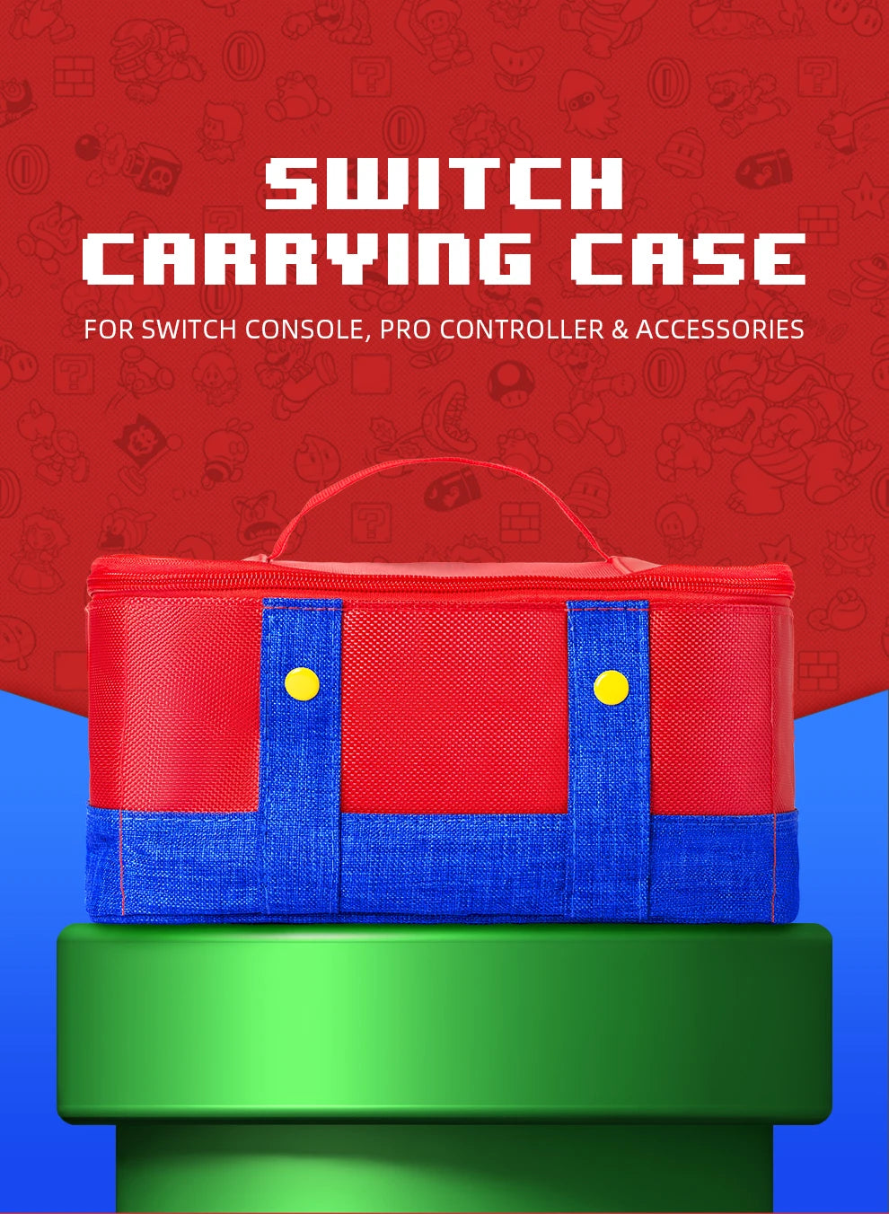 Large Protective Case for Nintendo Switch OLED Travel - Smarsty