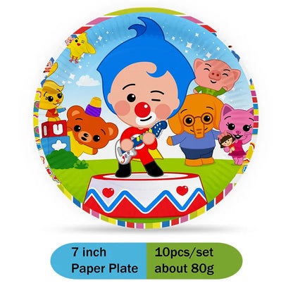 Cartoon Clown Baby Shower Party Supplies Set - Smarsty