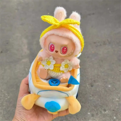(Shoes Only)17cm Labubu Accessories Shoes Dolls Can Wear Shark Slippers Fun and Stylish Casual Shoes for Playtime by Smarsty