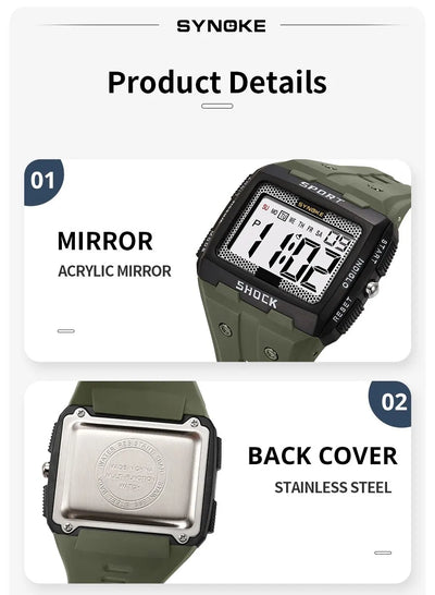 SYNOKE Waterproof Sports Watch with Night Glow Feature - Smarsty