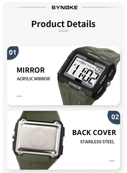 SYNOKE Waterproof Sports Watch with Night Glow Feature - Smarsty