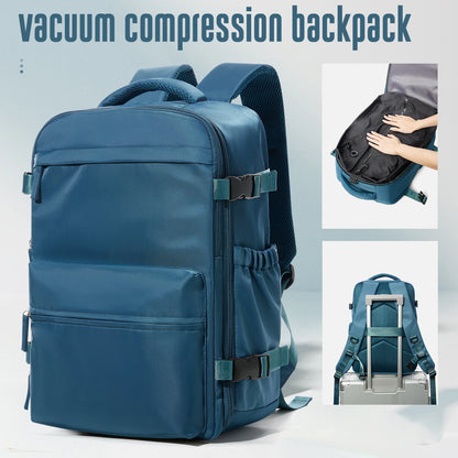 Vacuum Backpack Travel Bag for Men Large Capacity Backpack Business Laptop Backpack Women Men Expandable Backpack School Bag - Smarsty