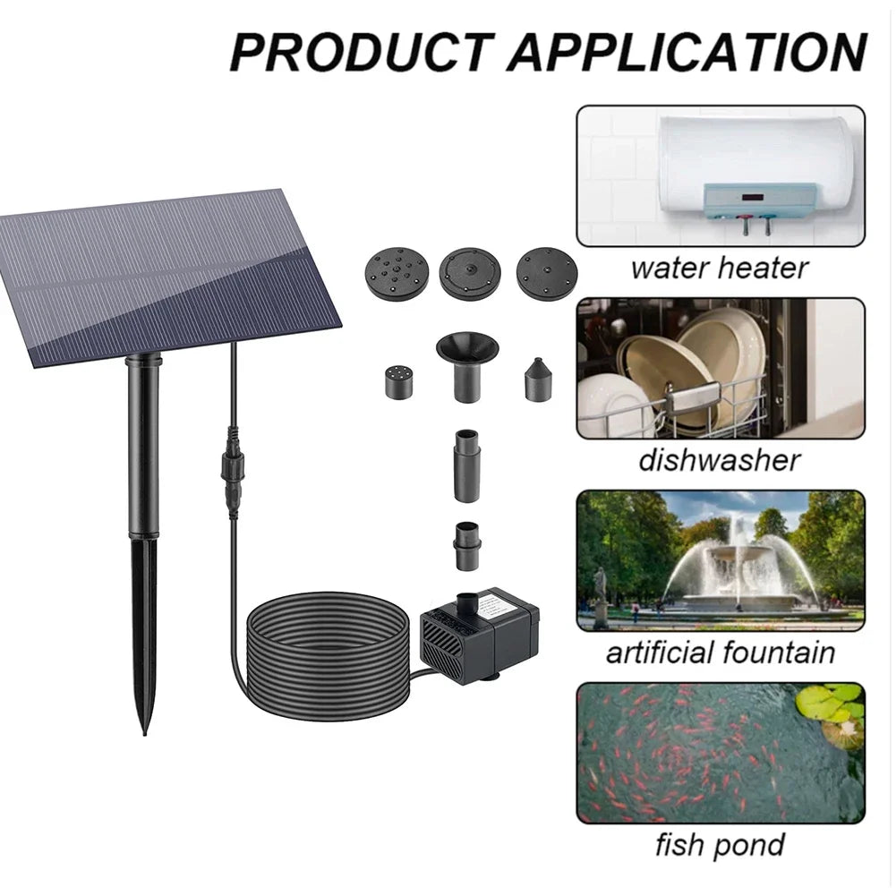Solar Powered Water Fountain Pump for Garden Decoration - Smarsty
