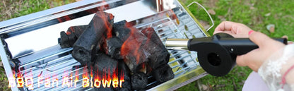 Portable Hand-Cranked Barbecue Air Blower for Easy Fire Starting - Smarsty