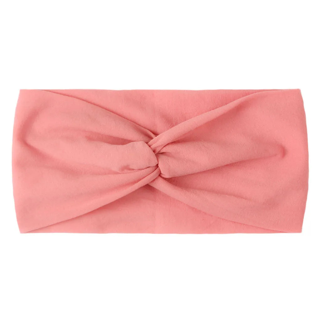 Candy Color Knotted Baby Girl Headband Soft Elastic - Smarsty