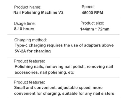Professional Electric Nail Drill Machine for Manicure - Smarsty