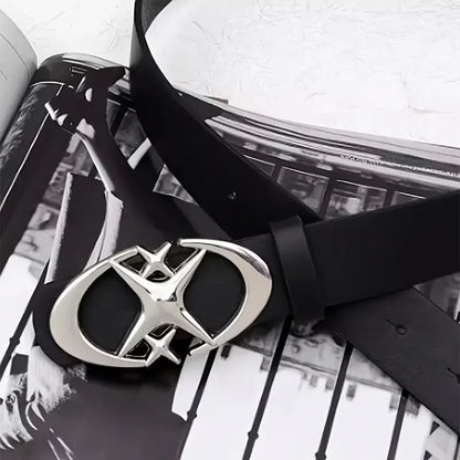 Stylish Oval Metal Buckle Belt Durable Unisex Fashion Accessory - Smarsty