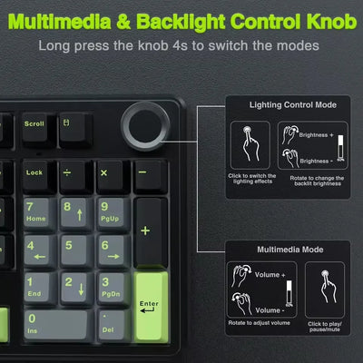Gaming Mechanical Keyboard With Wireless Three Mode - Smarsty