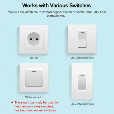 Tuya Mini 16A WiFi Smart Switch for Home Automation - Smarsty