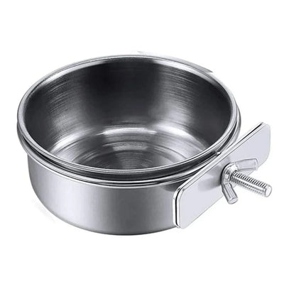 Stainless Steel Bird Feeder Bowl with Clamp Design - Smarsty