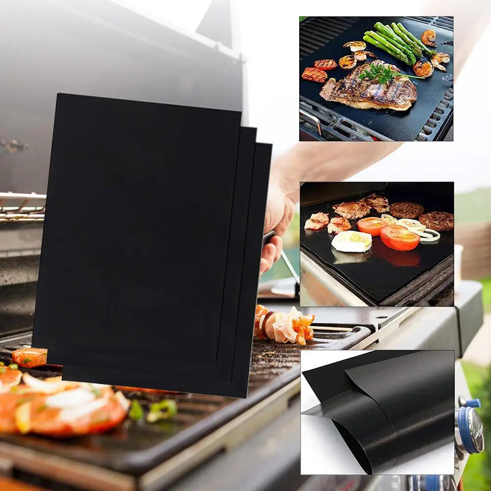 Non-Stick BBQ Grill Mat Set for Easy Cleaning - Smarsty