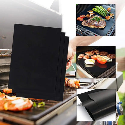 Non-Stick BBQ Grill Mat Set for Easy Cleaning - Smarsty
