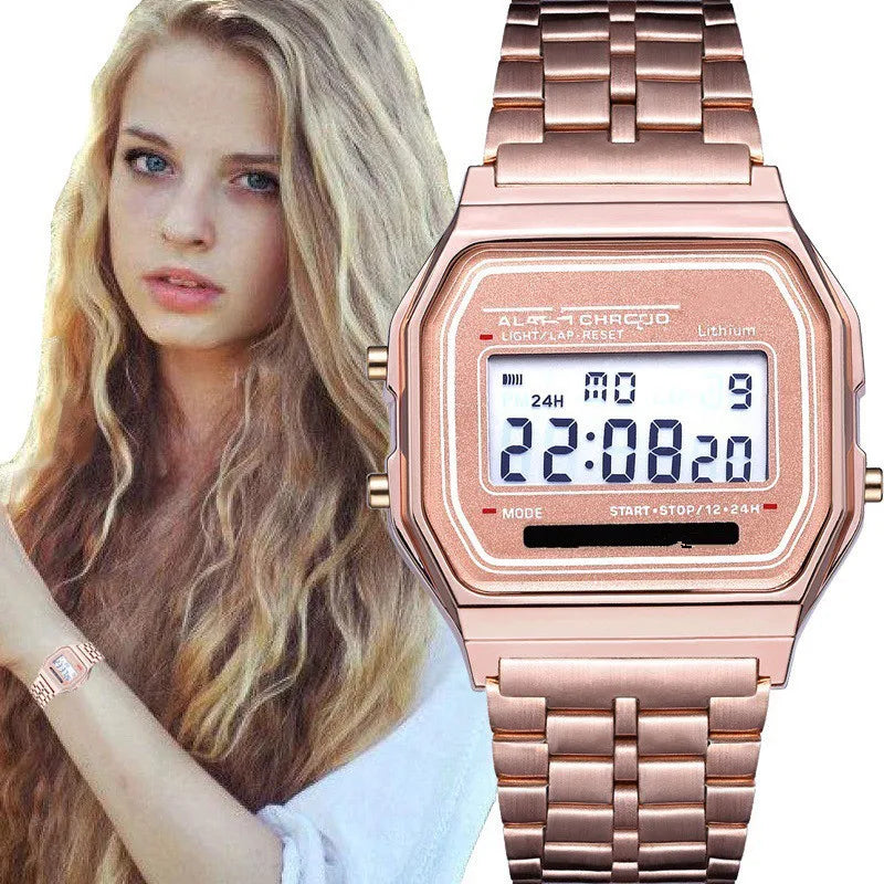 Ultra-Thin Steel Strip LED Watch with Stylish Design - Smarsty