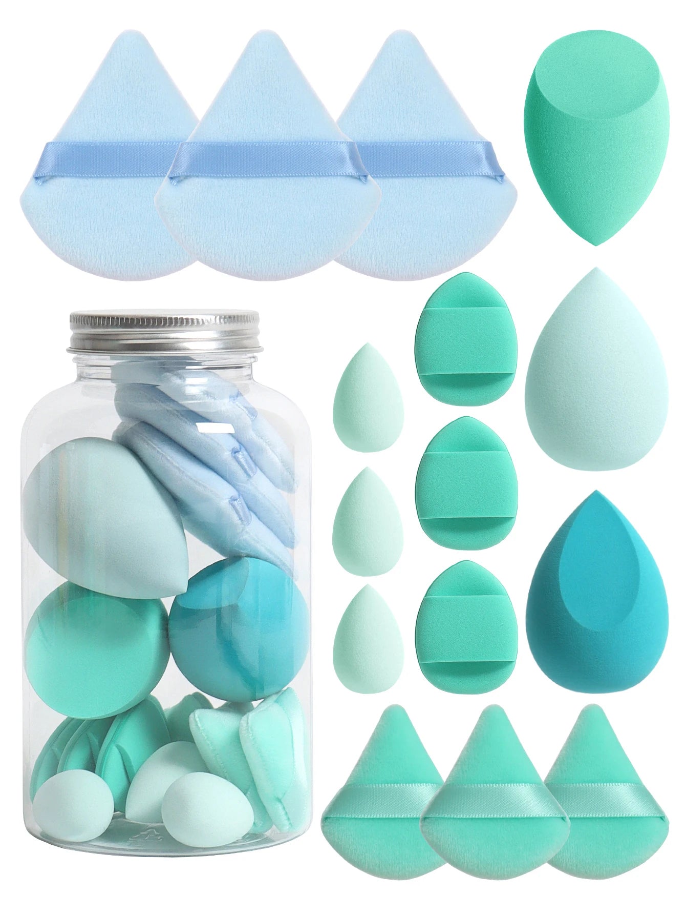Spring Cosmetic Puff Set with Mini Makeup Eggs and Cushions - Smarsty
