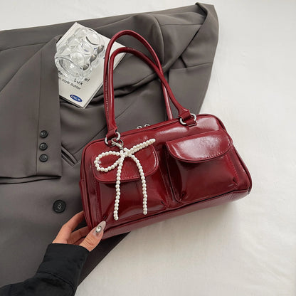 Korean Edition Underarm Bow Bag Women Versatile Shoulder Bag - Smarsty