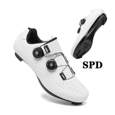 Cycling Sneaker MTB Men Sport Road Bike Boots Flat Racing Speed Sneakers Trail Mountain Bicycle Footwear Spd Pedal Cycling Shoes by Smarsty
