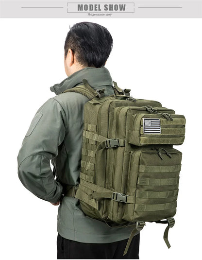 45L Tactical Backpack Molle for survival Assault Pack CCW 3 Day survival Bag Hiking Treeking Rucksack heavy duty backpack - Smarsty