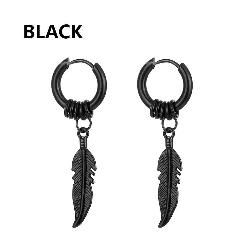 Punk Stainless Steel Stud Earrings Set for Men and Women - Smarsty