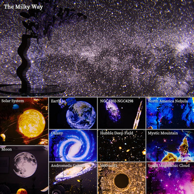 Night Light Galaxy Projector Starry Sky Projector 360° Rotate Planetarium Lamp For Kids Bedroom Valentines Day Gift Wedding Deco - Smarsty