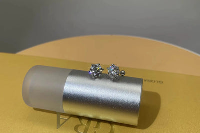 Moissanite Stud Earrings D Color 925 Sterling Silver - Smarsty