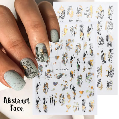 3D Holographic Geometry Nail Stickers for Stunning Decor - Smarsty