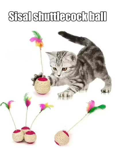 Interactive Colorful Feather Cat Toy for Engaging Play - Smarsty