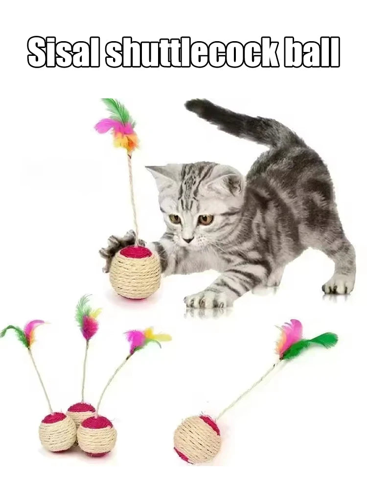 Interactive Colorful Feather Cat Toy for Engaging Play - Smarsty