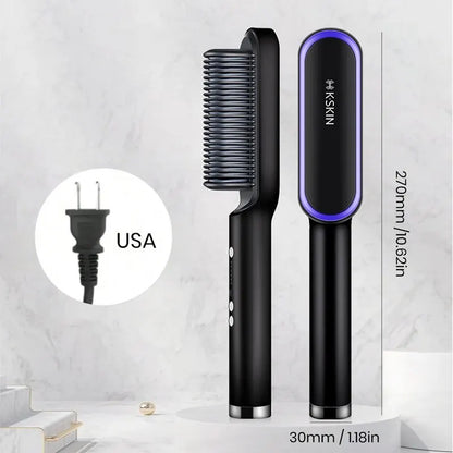 KSKIN 2 in 1 Hair Straightener Brush for Smooth Styling - Smarsty