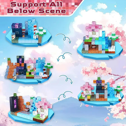 300pcs Warped Forest Magnetic Building Blocks Set, My World Figures Bricks, STEM Educational Toys for Kids, Gifts for Boys Girls