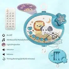 Musical Baby Crib Mobile with Lights Music Projection for Infants 0-6 Months Remote Control Crib Toys for Newborn Baby Mobile by Smarsty