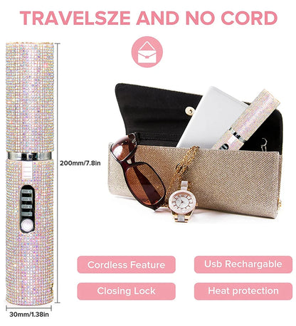2 in 1 Wireless Hair Straightener and Curler Brush - Smarsty