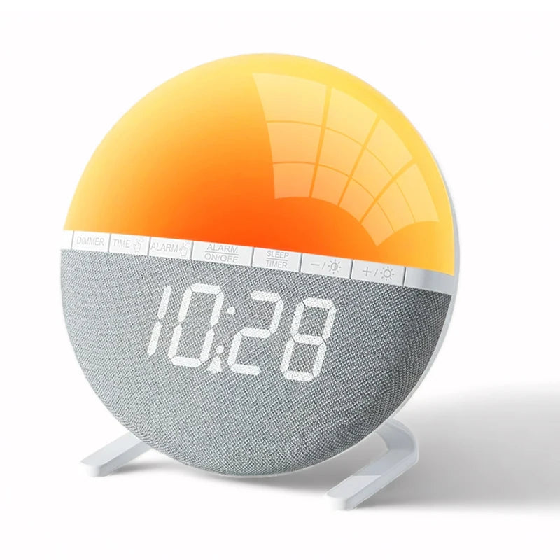 Wake Up Light Sunrise Alarm Clock with Natural Sounds - Smarsty