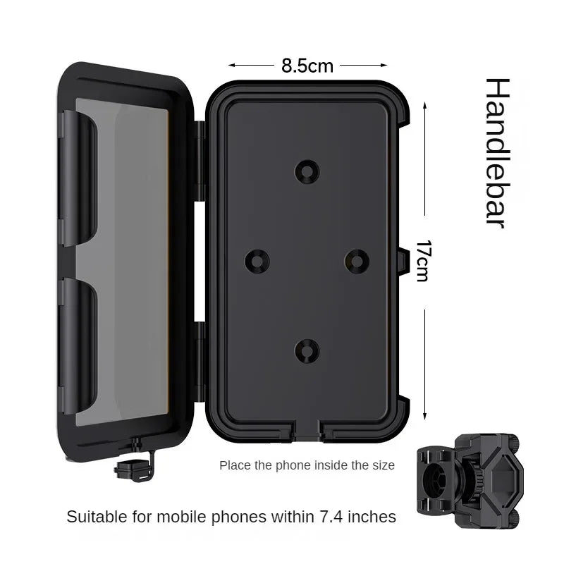 Waterproof Motorcycle Phone Holder Mount On Handlebar - Smarsty