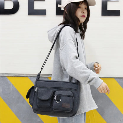 Premium Canvas Crossbody Bag For Men Luxury Messenger - Smarsty