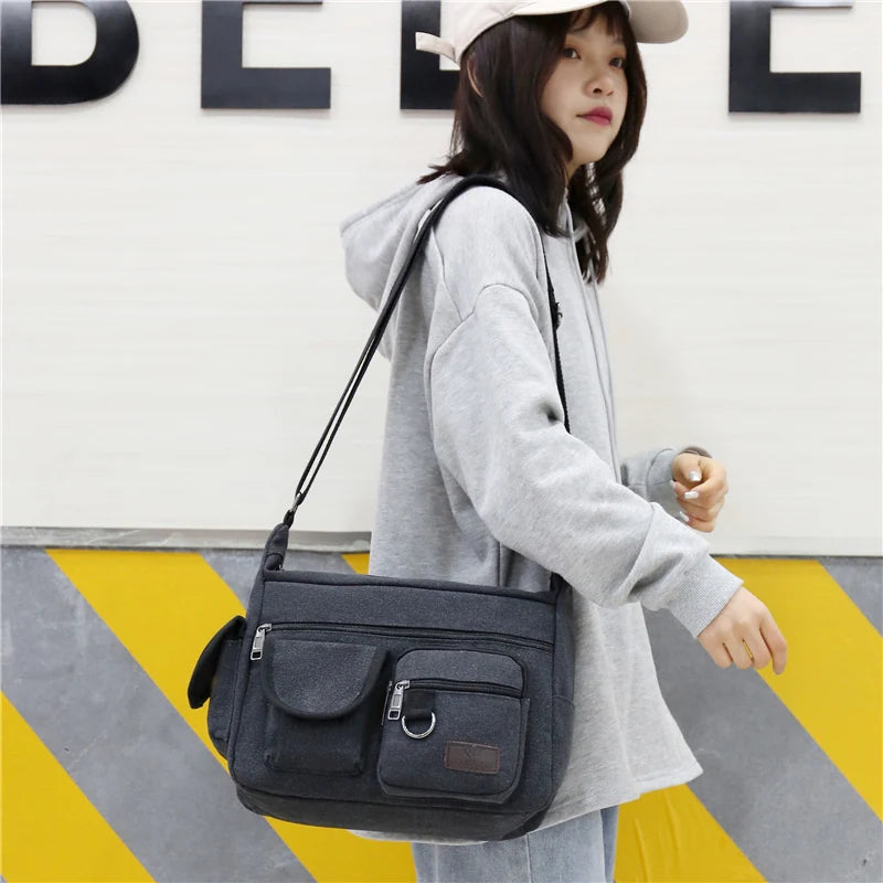 Premium Canvas Crossbody Bag For Men Luxury Messenger - Smarsty