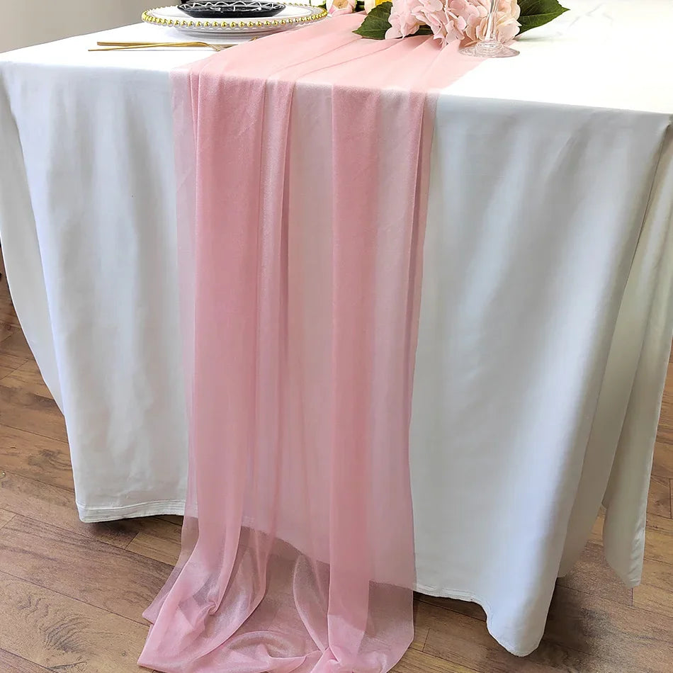Chiffon Table Runner for Elegant Wedding and Party Decor - Smarsty