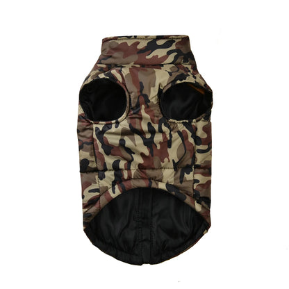 Waterproof Winter Dog Coat with Camouflage Print - Smarsty