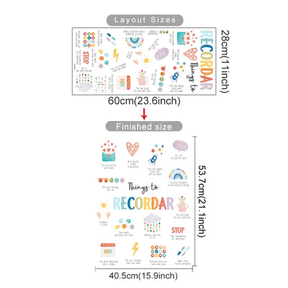 Spanish English Wall Sticker Art for Kids Rooms - Smarsty